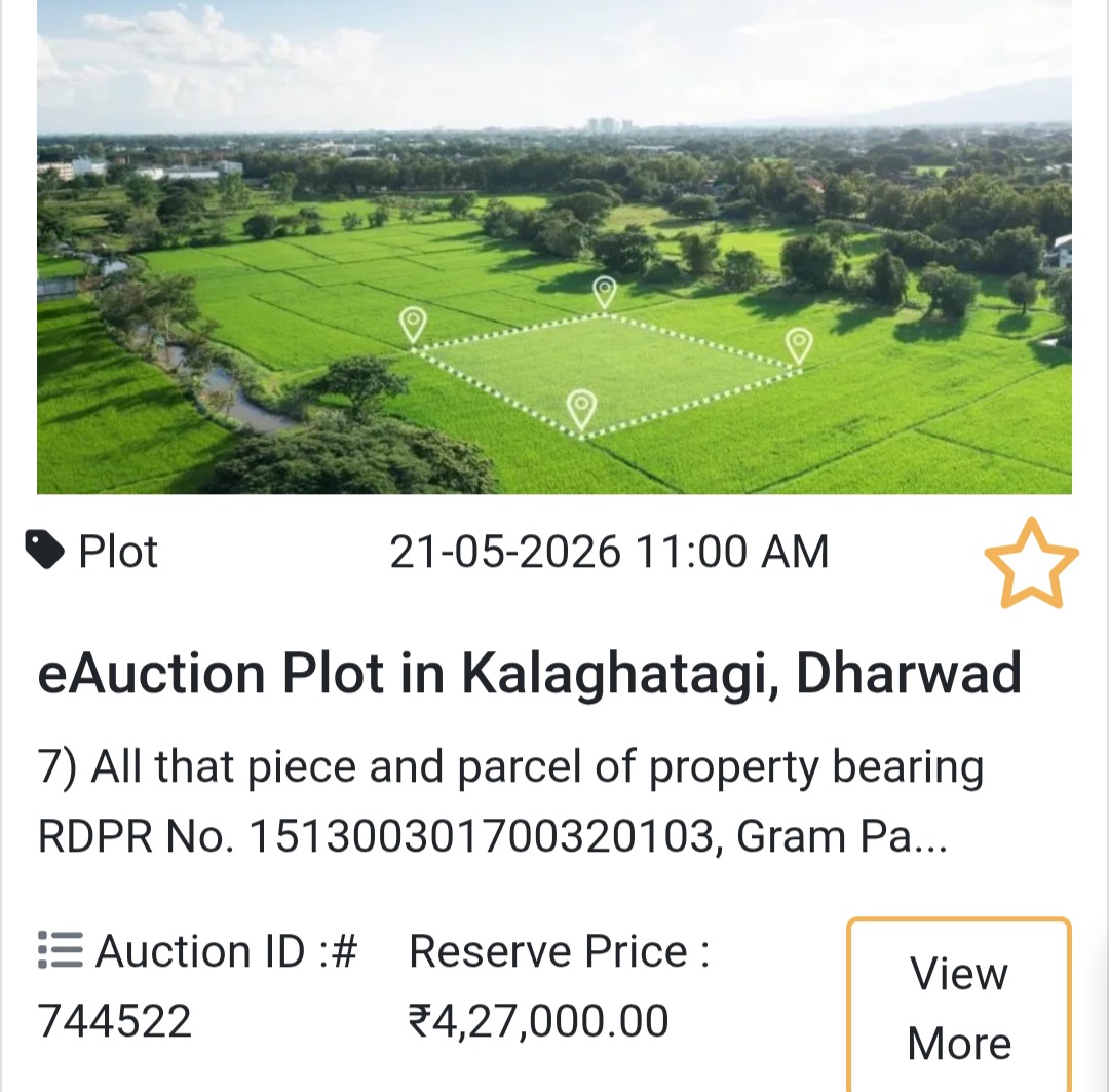 🌿 eAuction Plot in Kalaghatagi, Dharwad
