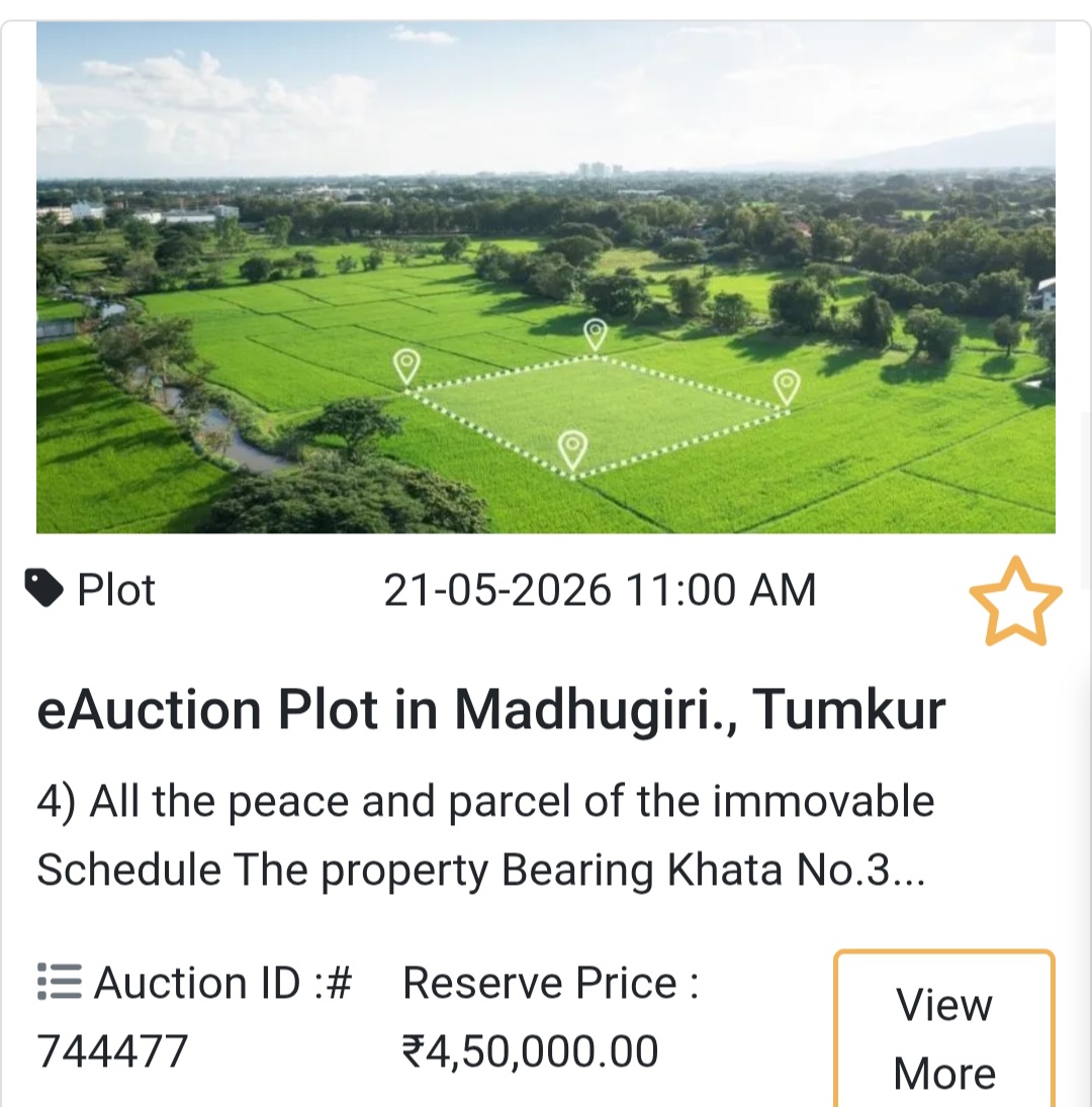 🌱 eAuction Plot in Madhugiri, Tumkur