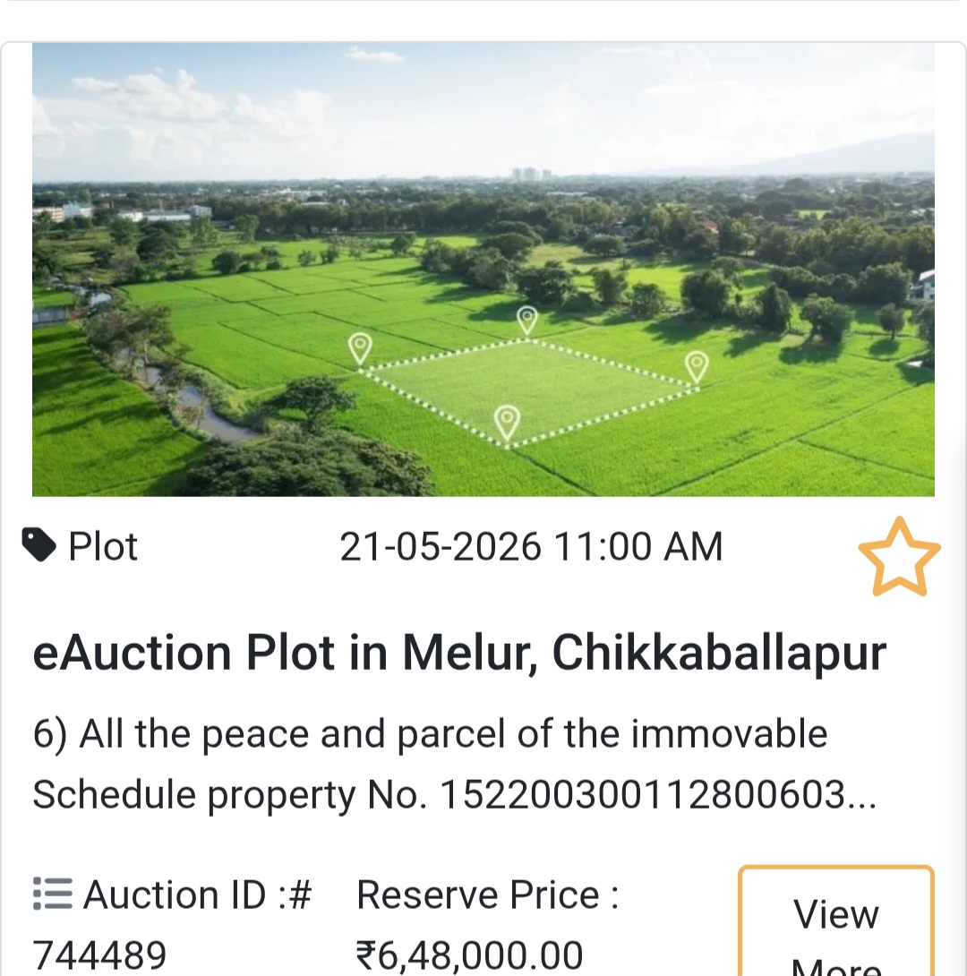 🌿 eAuction Plot in Melur, Chikkaballapur