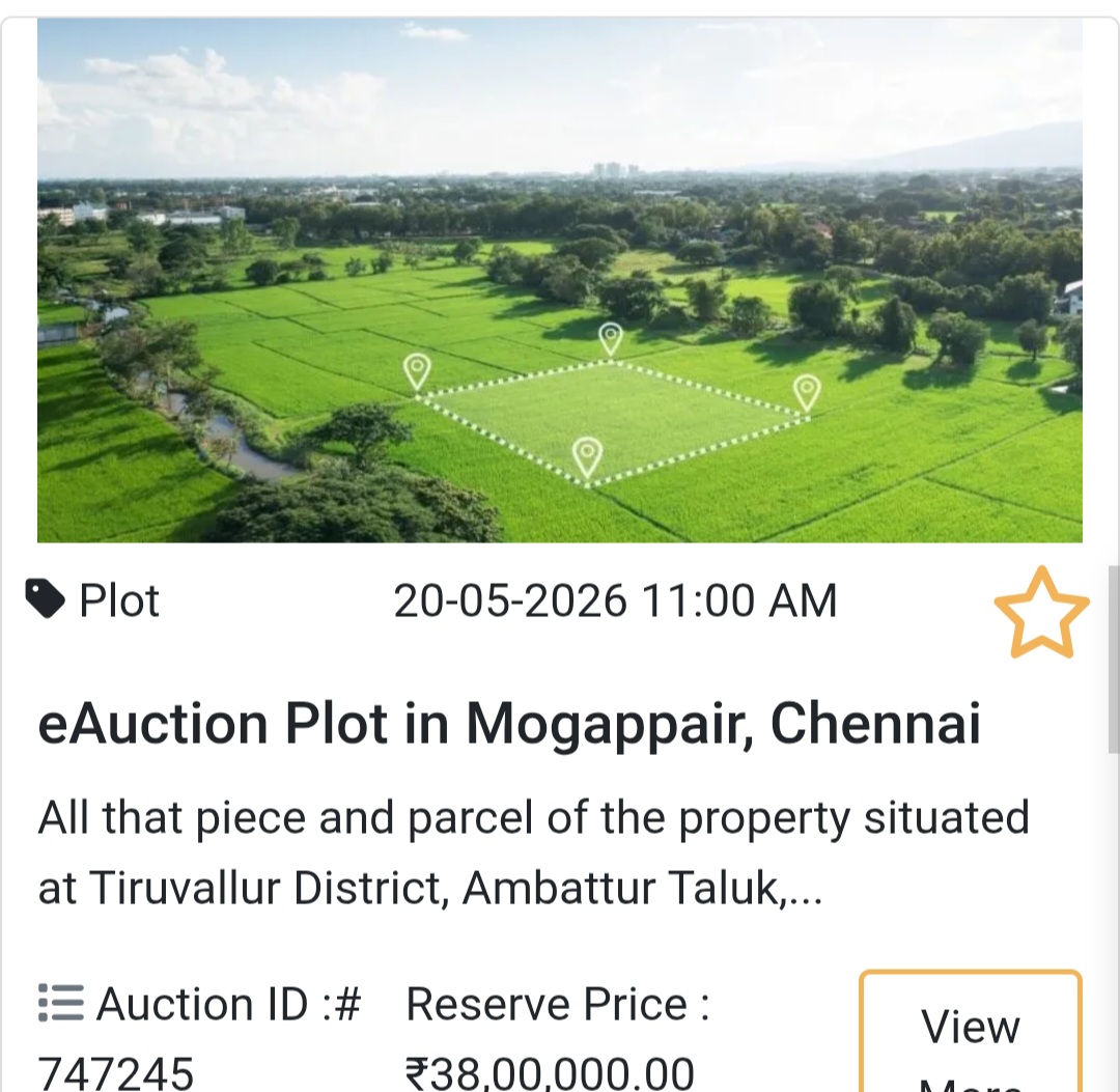 🌾 eAuction Plot in Mogappair, Chennai