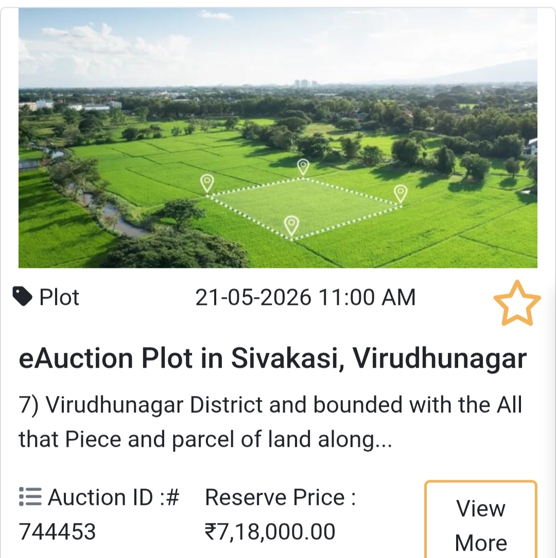 🌾 eAuction Plot in Sivakasi, Virudhunagar