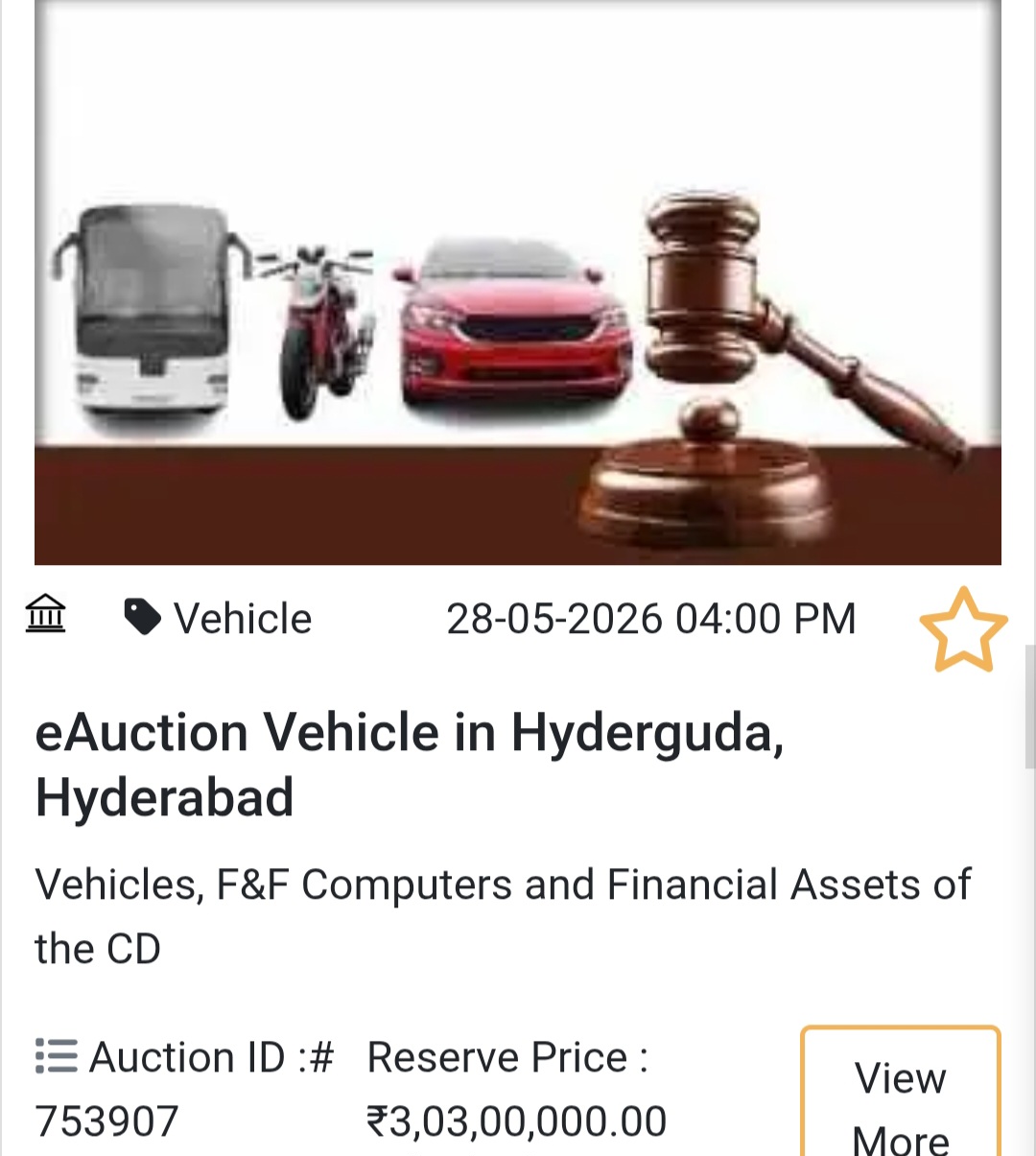 🚘 eAuction Vehicle Opportunity in Hyderguda, Hyderabad
