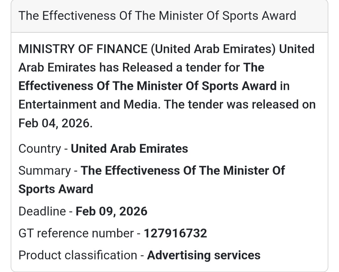 🏆 Effectiveness of the Minister of Sports Award