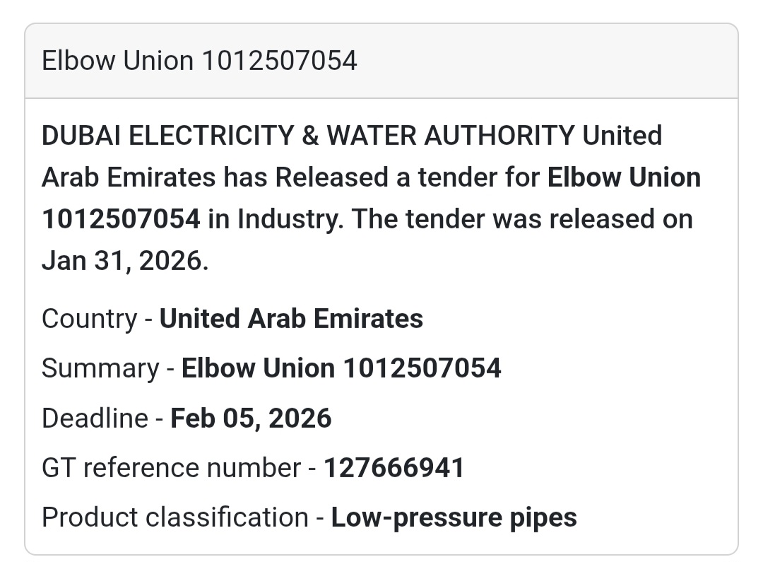 🔩 Elbow Union Supply