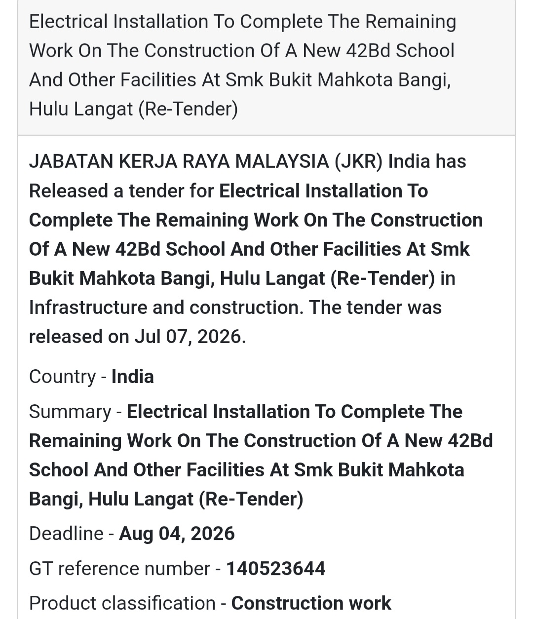 ⚡ Electrical Installation for School Project | Hulu Langat, Selangor, Malaysia