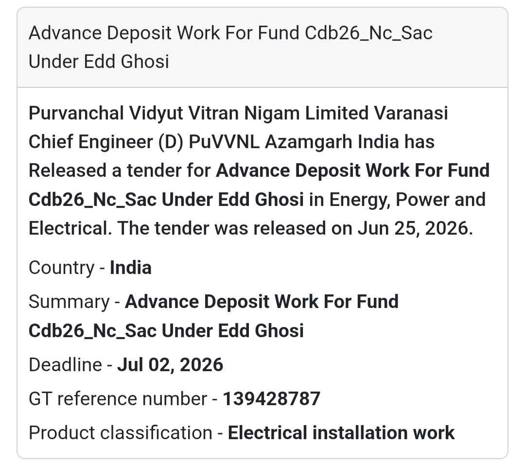 ⚡ Electrical Installation Work | Ghosi, Uttar Pradesh