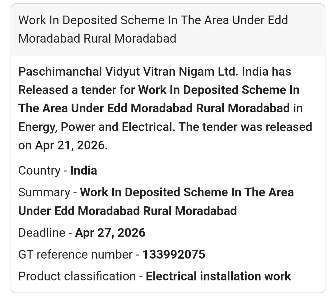 ⚡ Electrical Work – Moradabad