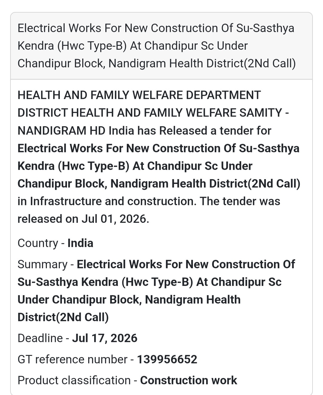 ⚡ Electrical Works for Su-Sasthya Kendra | Chandipur, Purba Medinipur