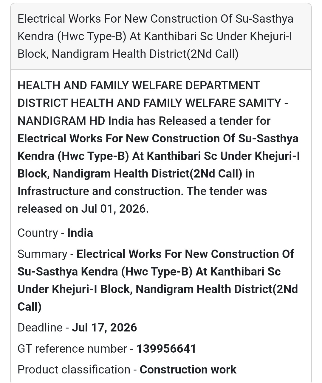 ⚡ Electrical Works for Su-Sasthya Kendra | Kanthibari, Purba Medinipur