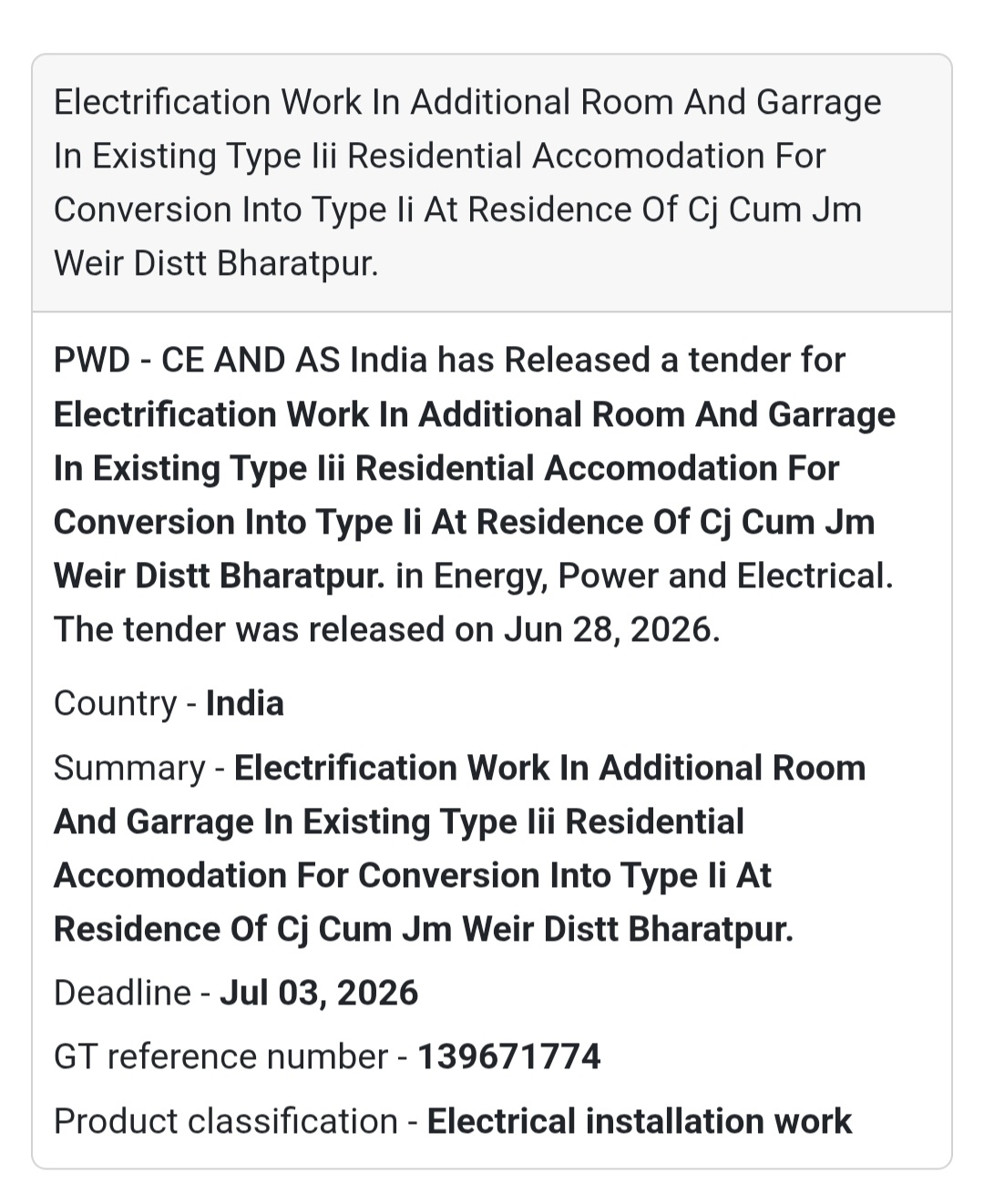 ⚡ Electrification Work – CJ & JM Residence, Weir, Bharatpur | India 🇮🇳