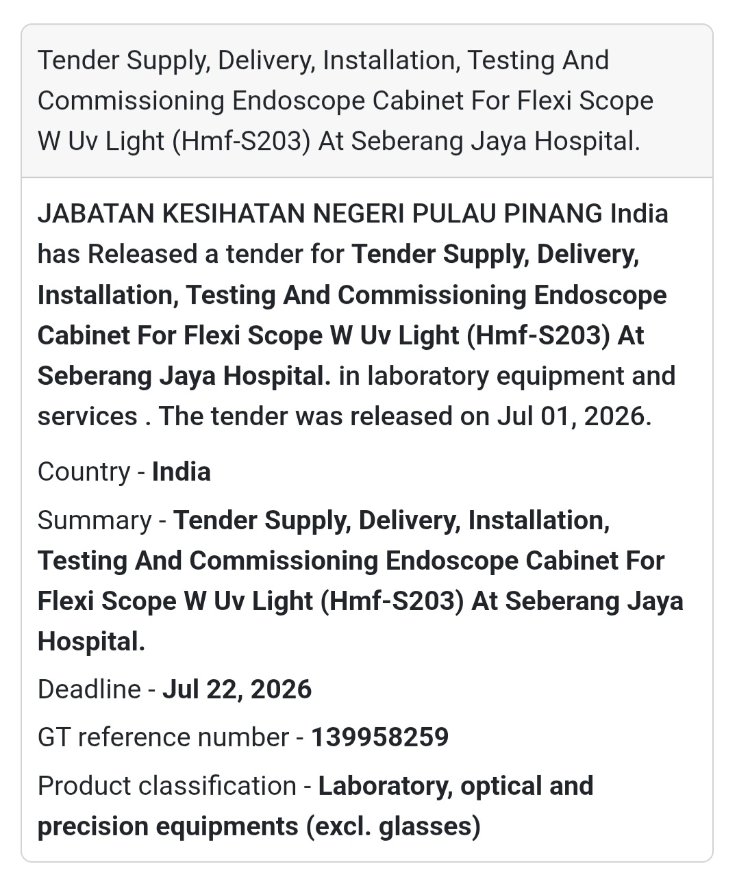 🏥 Endoscope Cabinet Supply | Penang, Malaysia