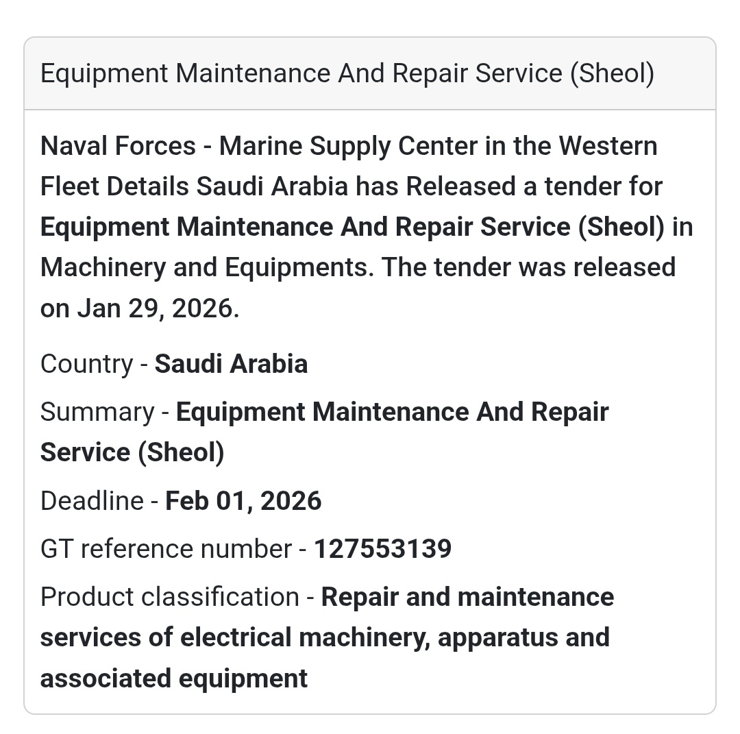 ⚙️ Equipment Maintenance Services
