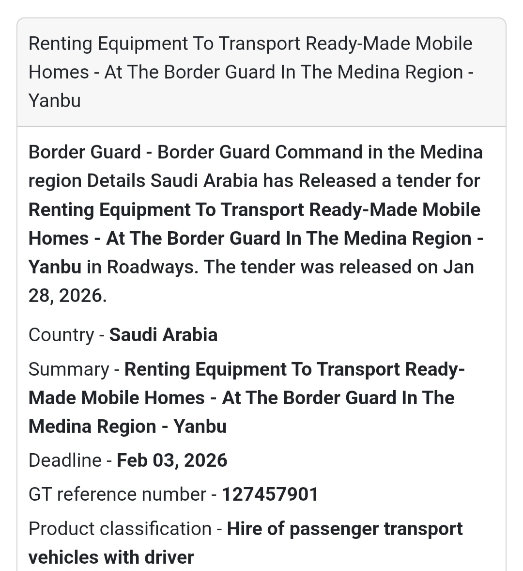 🚚 Equipment Rental | Medina – Yanbu
