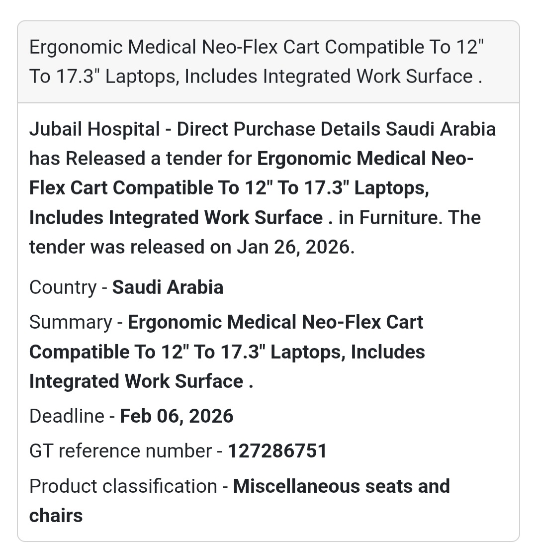 🪑 Ergonomic Medical Cart Supply – Jubail