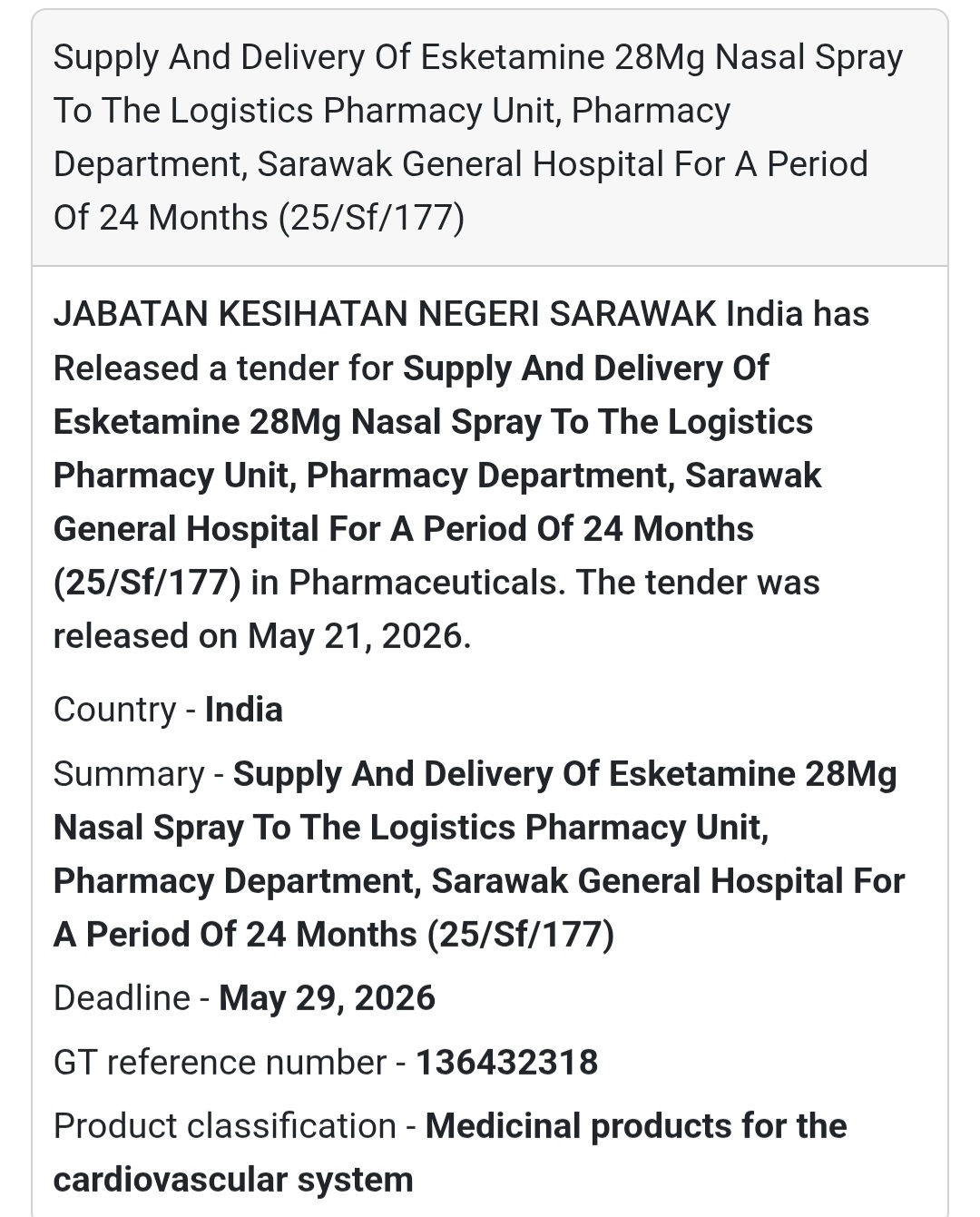 👃 Esketamine Nasal Spray Supply