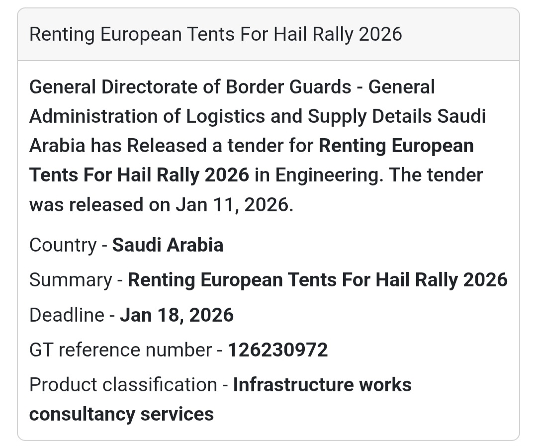 ⛺ EUROPEAN TENTS RENTAL – HAIL RALLY 2026