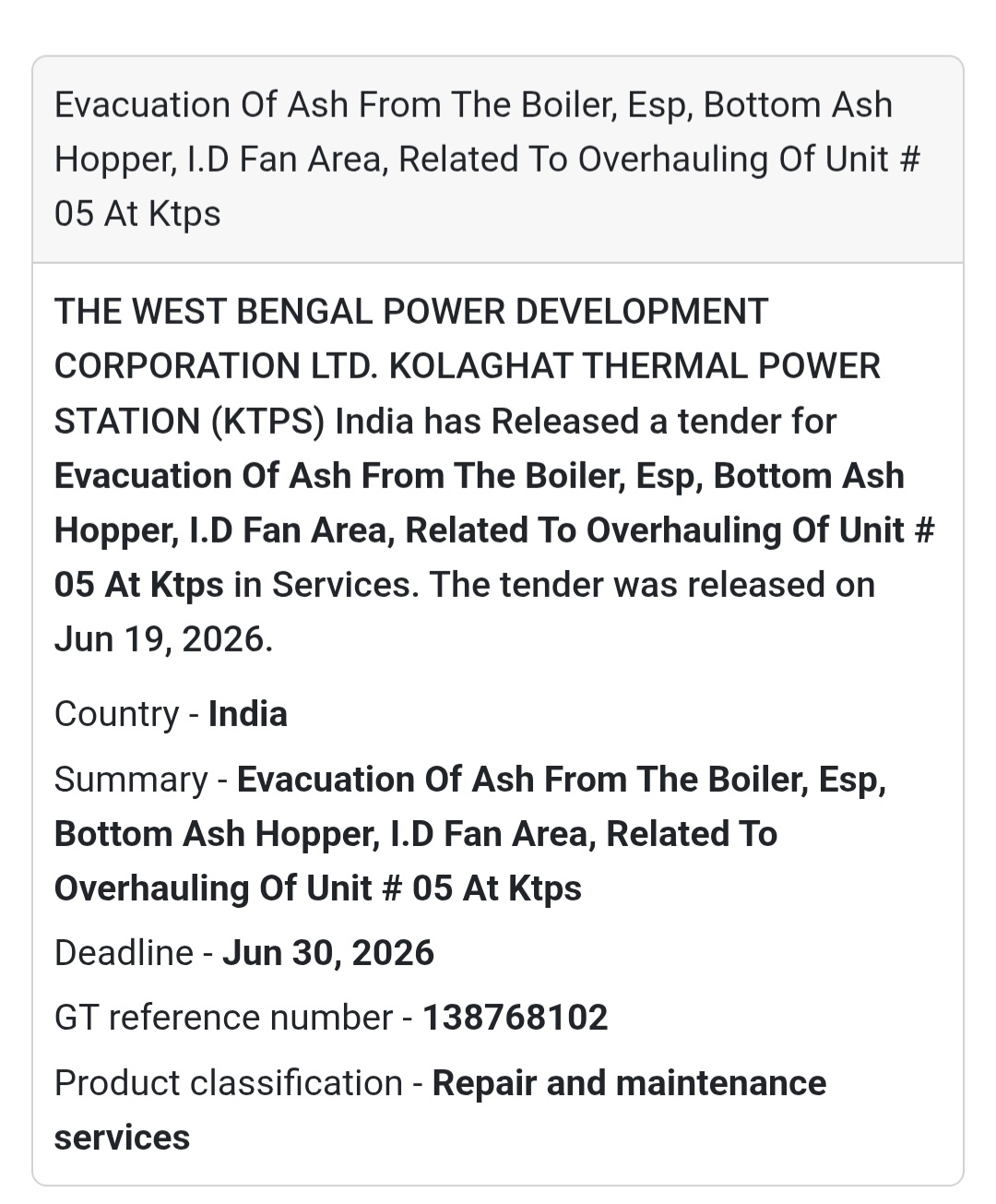 ⚙️ Evacuation Of Ash From Boiler, ESP, Bottom Ash Hopper & I.D Fan Area Related To Overhauling Of Unit #05 At KTPS | Kolaghat, Purba Medinipur