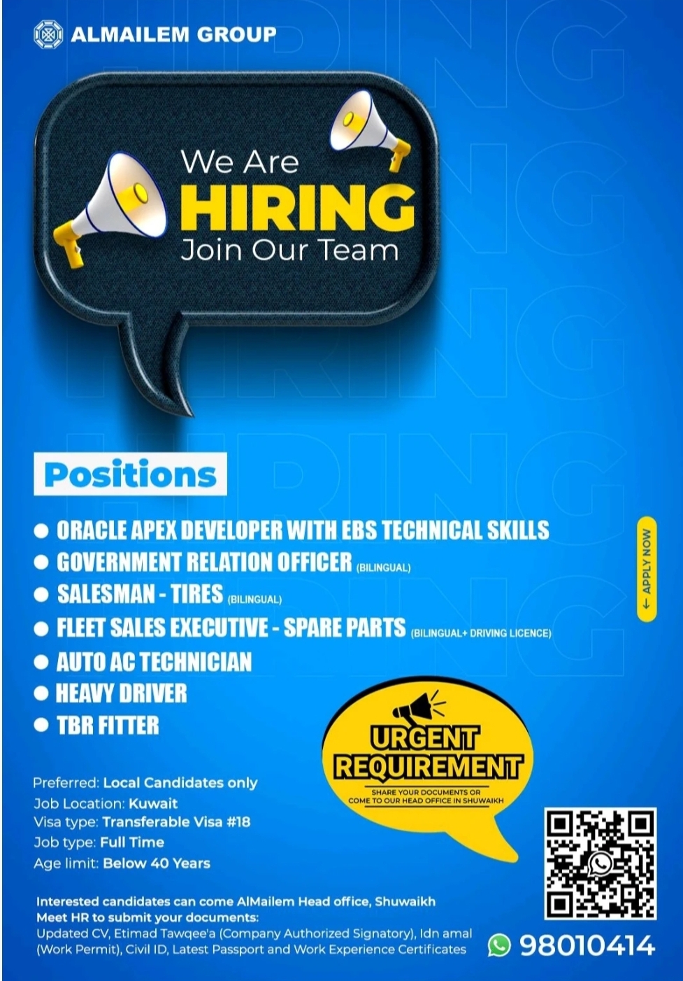 🇰🇼🚀 EXCITING CAREER OPPORTUNITIES | ALMAILEM GROUP – KUWAIT 🚀🇰🇼