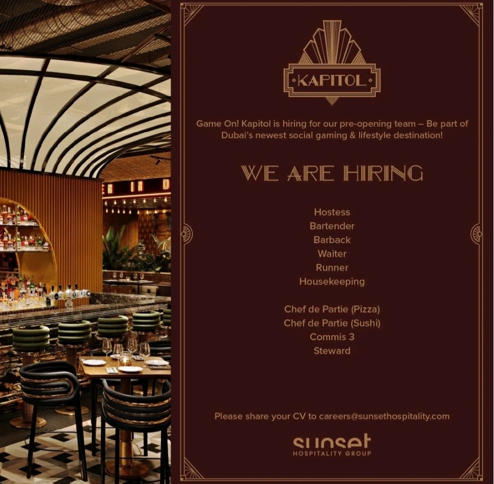 ✨ EXCITING CAREER OPPORTUNITIES – DUBAI ✨