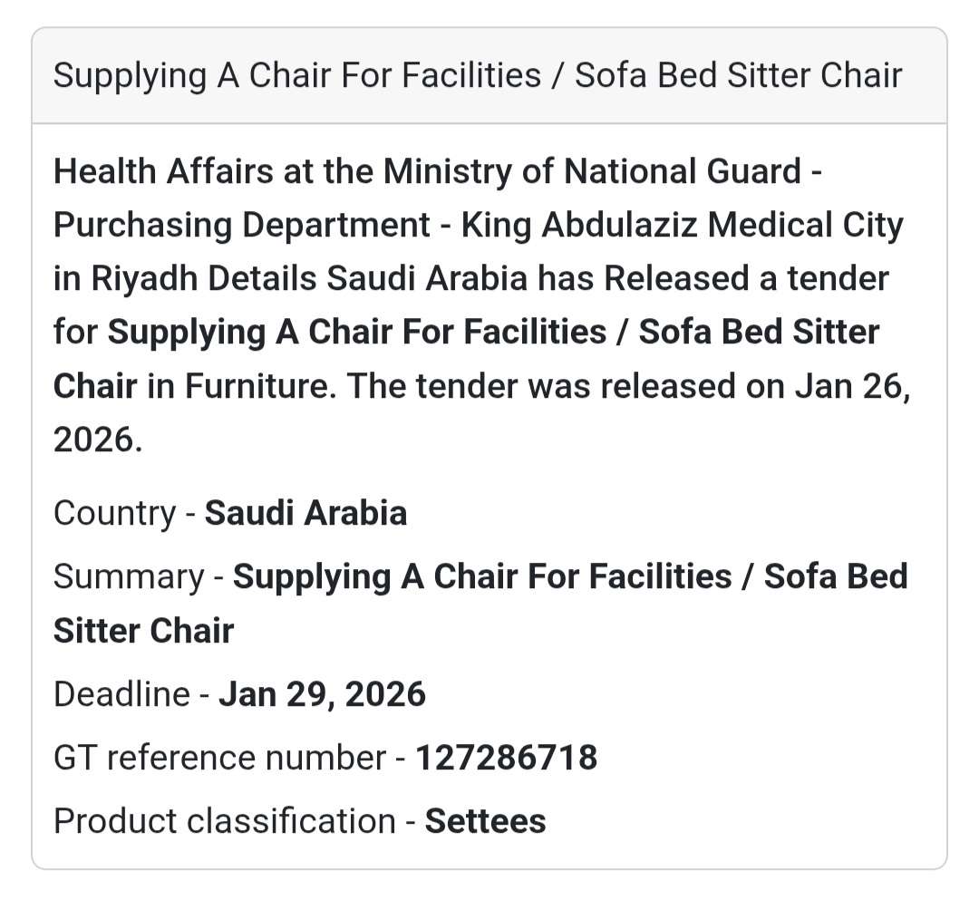 🪑 Facility Furniture Supply – Sofa Bed Sitter Chair