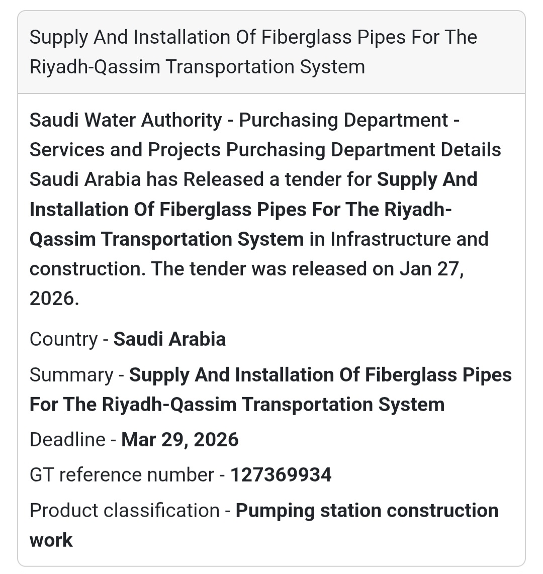 🚧 Fiberglass Pipes – Riyadh–Qassim Project 🇸🇦 Saudi Arabia