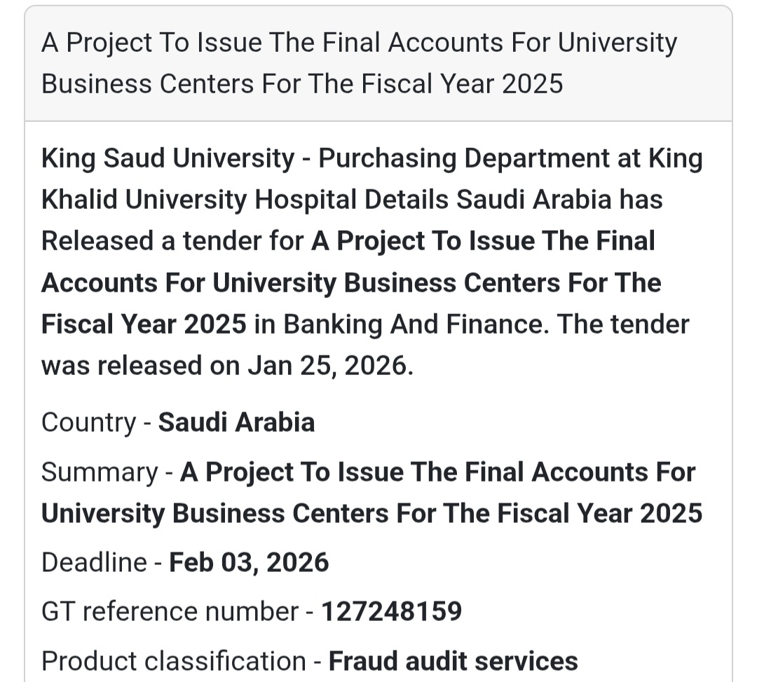 📊 Final Accounts Project – University Business Centers