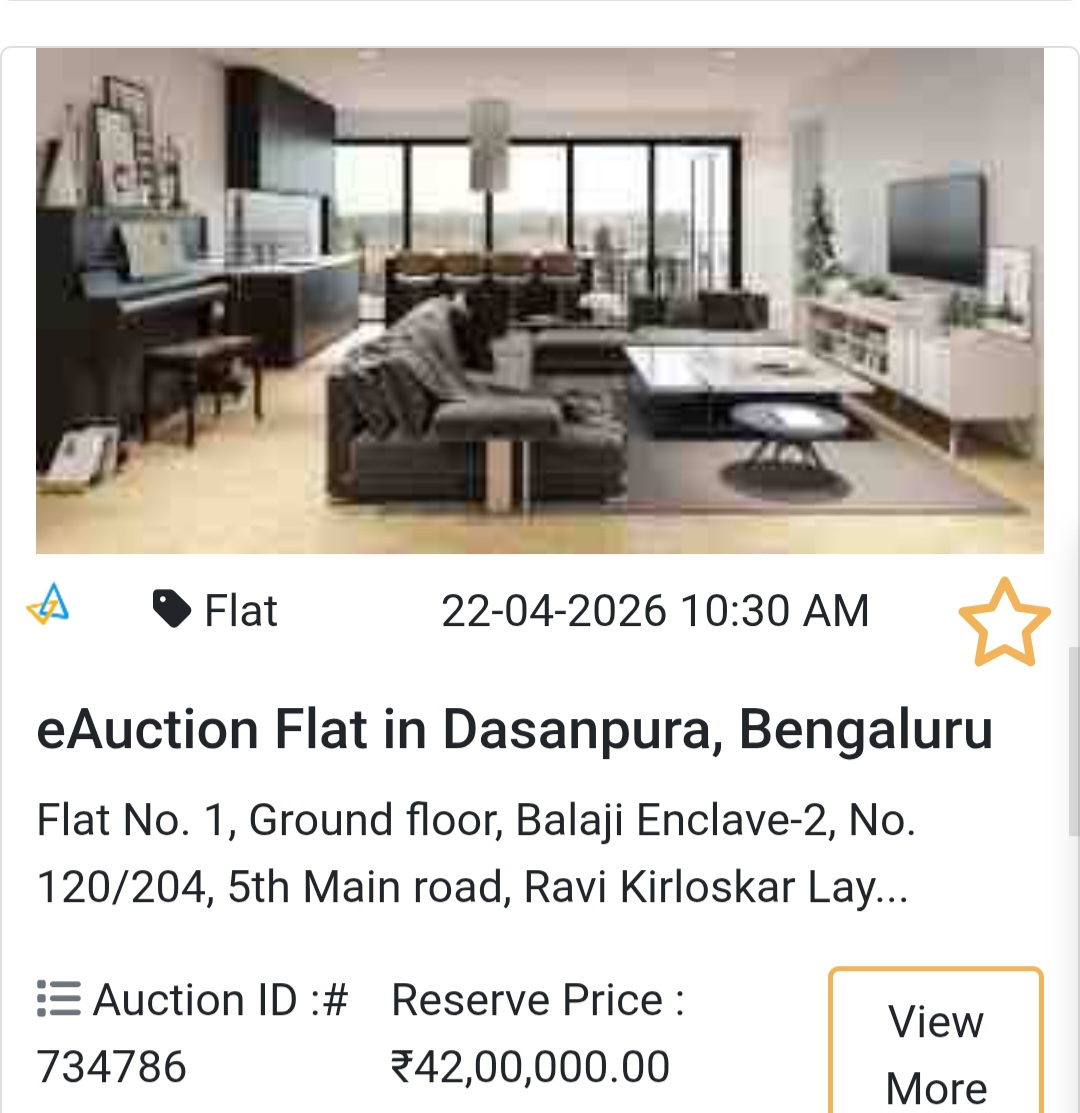 🏢 Flat Auction in Dasanpura, Bengaluru | Prime Location