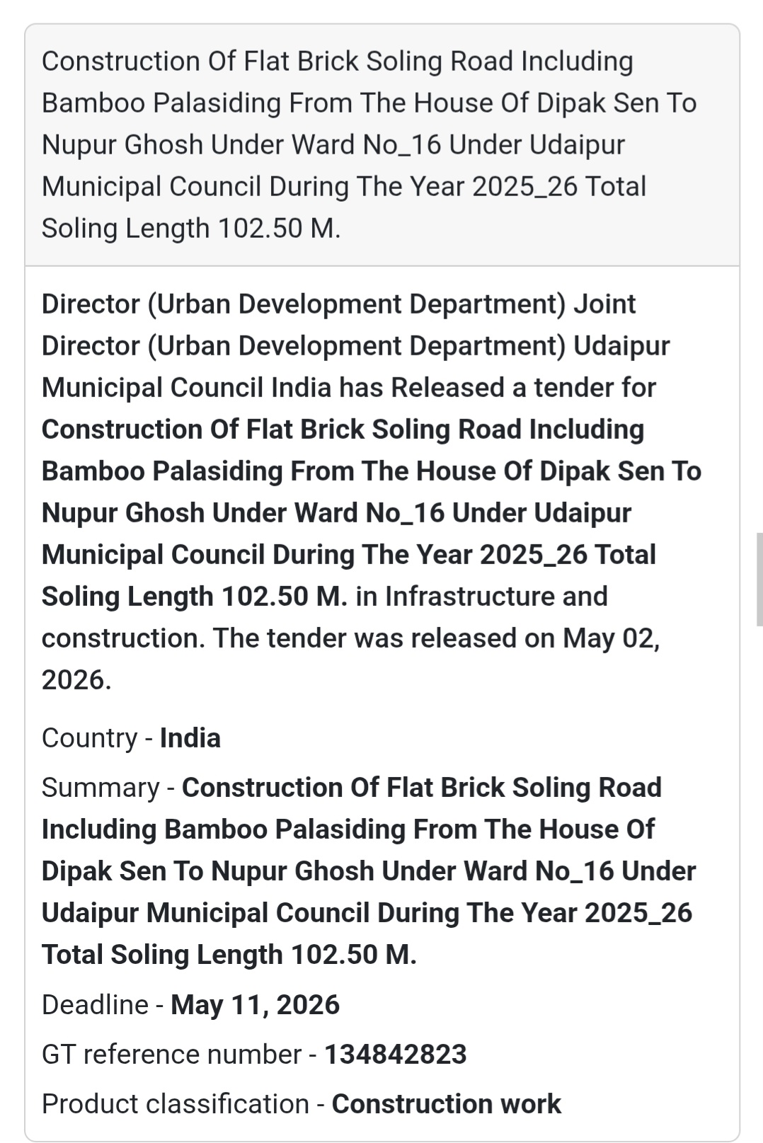 🧱 Flat Brick Road Construction