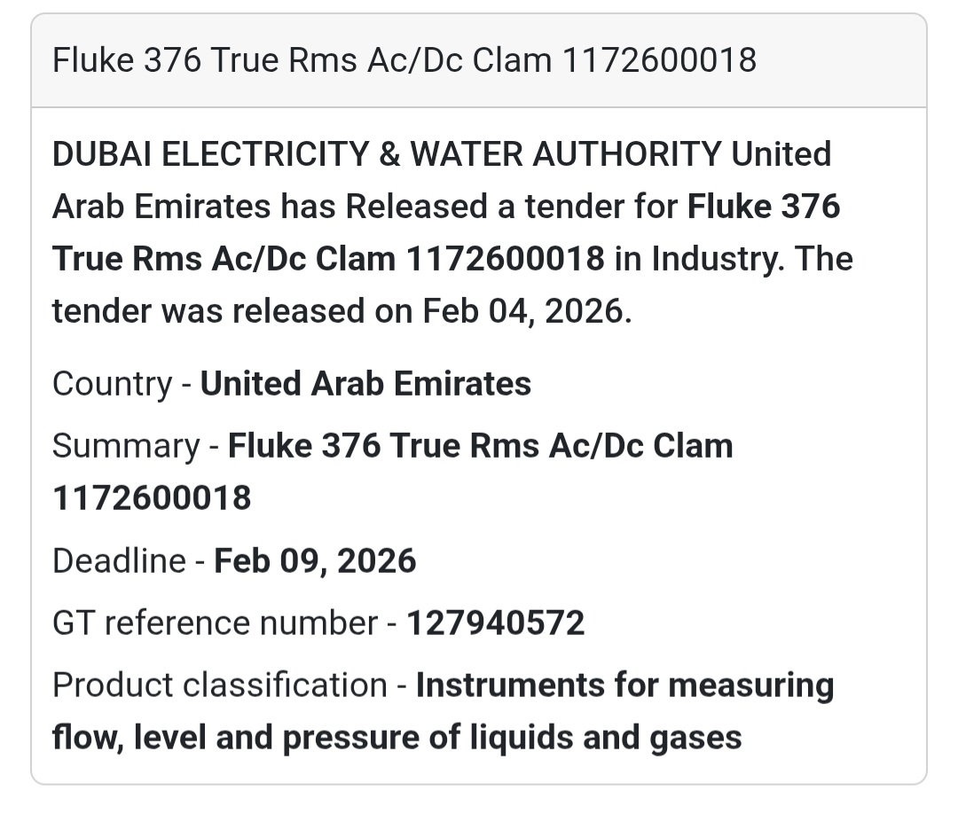 📏 Fluke 376 True RMS AC/DC Clamp