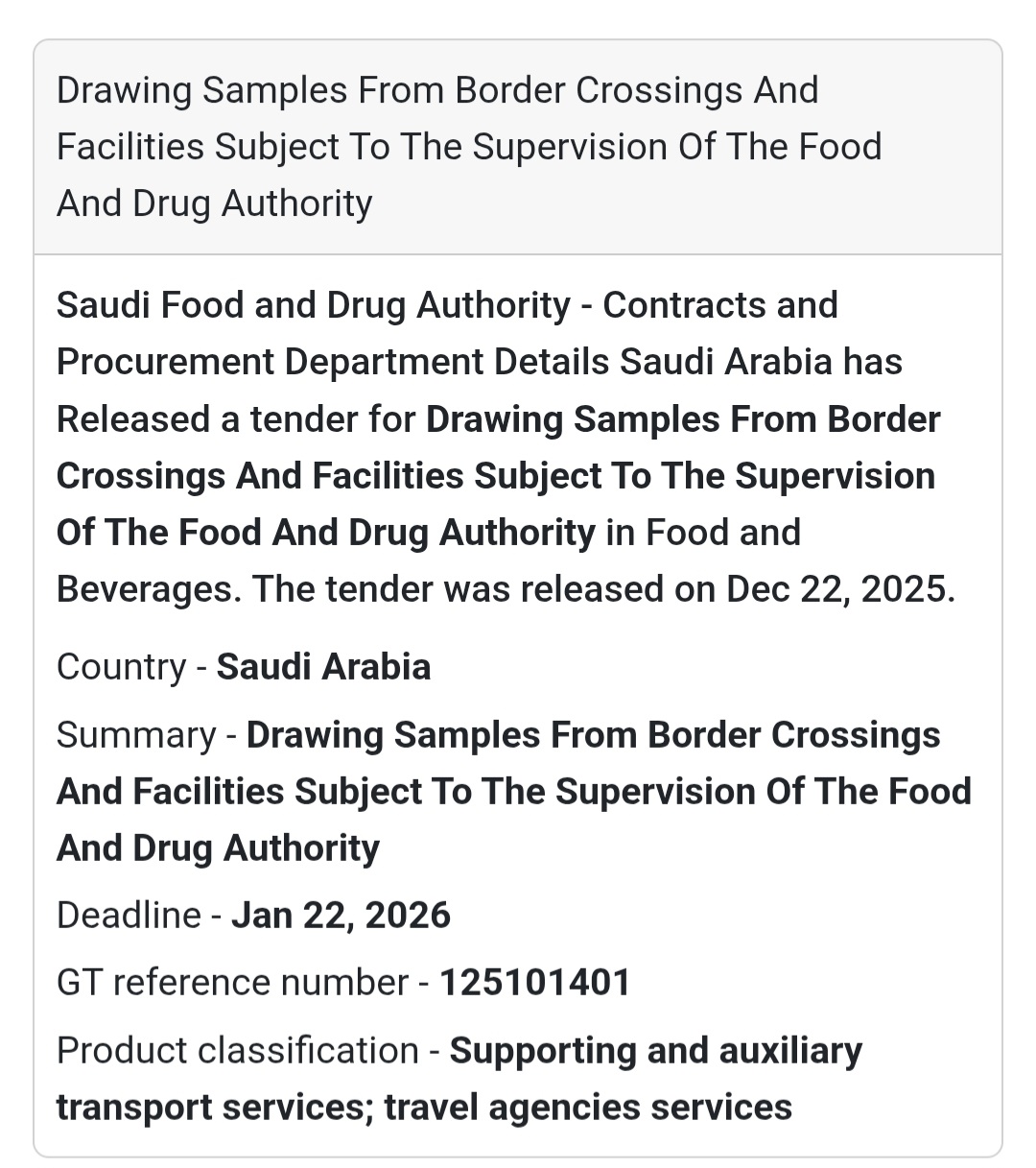 🧪 Food & Drug Inspection Services – Saudi Arabia 🇸🇦