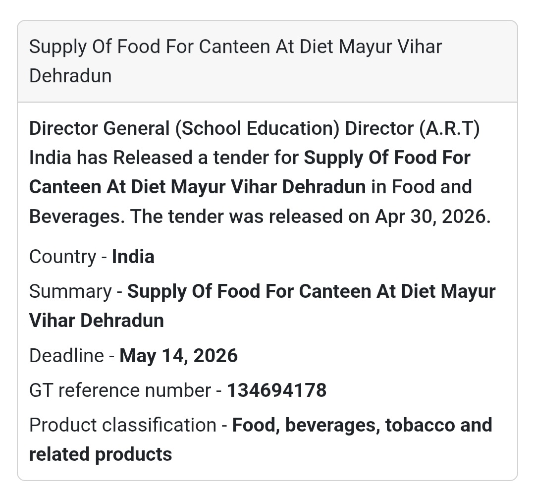 🍱 Food Supply – Dehradun
