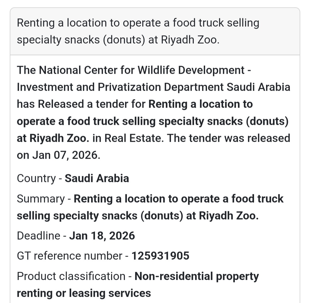 🍩 Food Truck Location – Donuts (Riyadh Zoo)