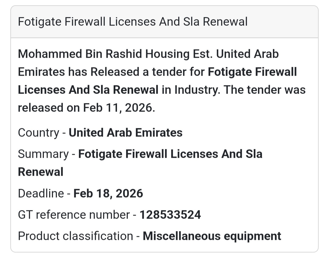 🔹 Fotigate Firewall Licenses & SLA Renewal