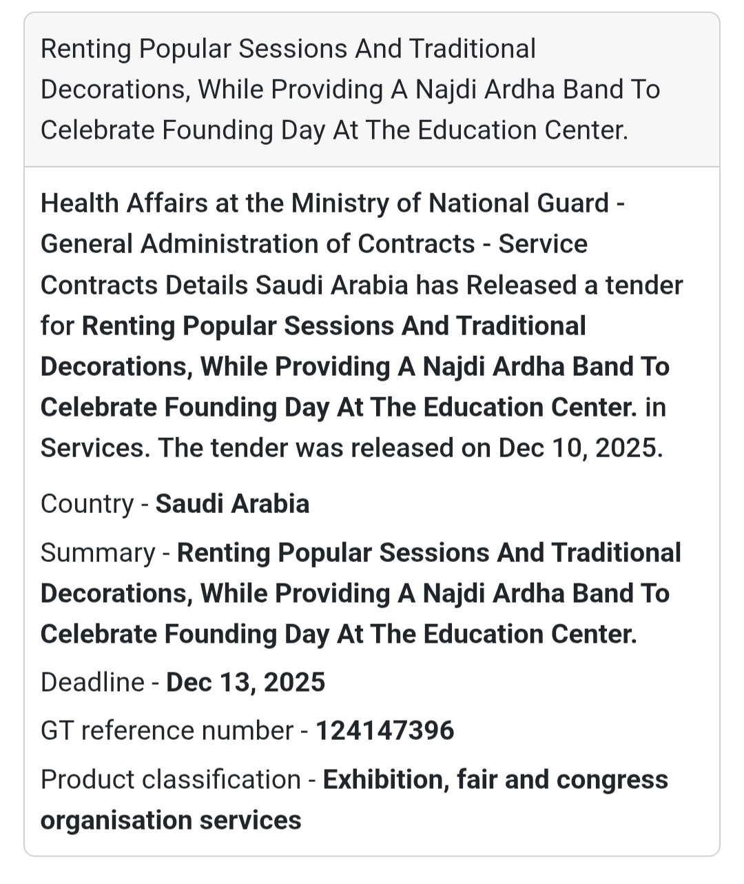 🎉 Founding Day Event Setup & Najdi Ardha Band