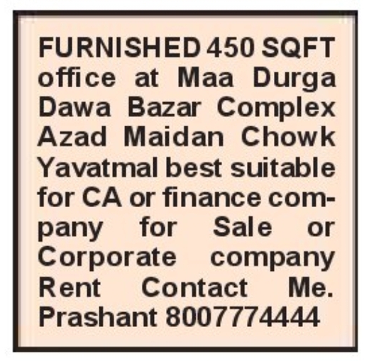 🏢 Furnished Office Space – Sale or Corporate Rent