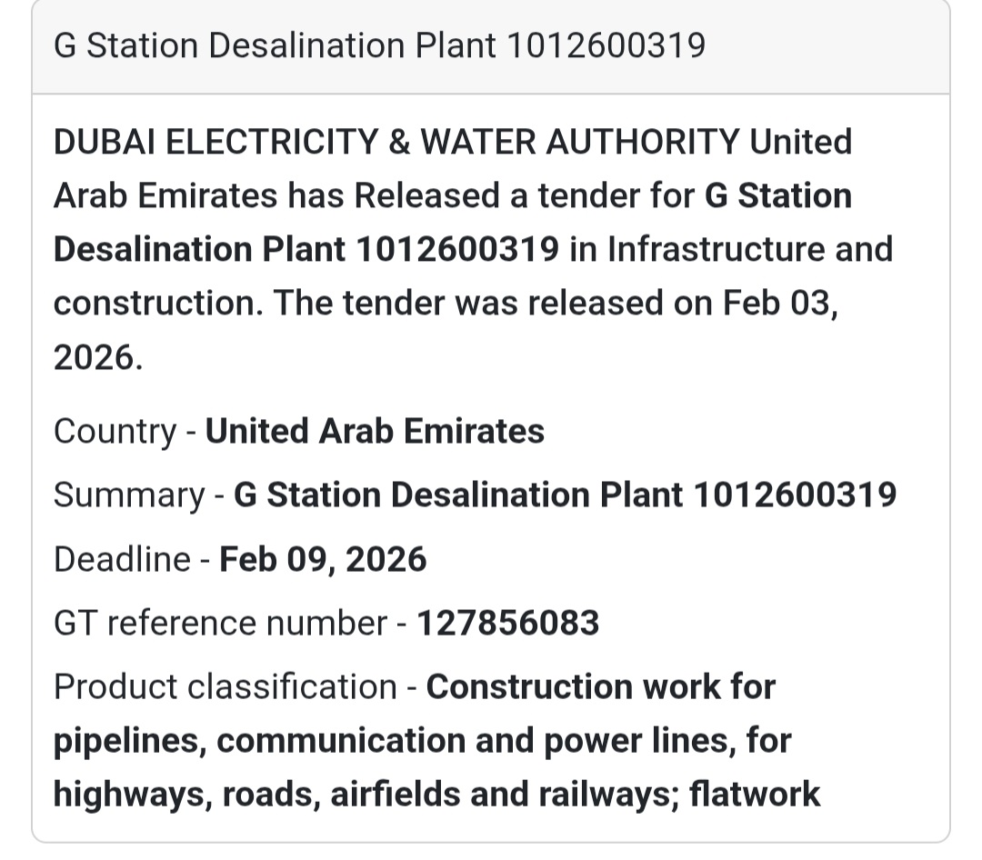 🚰 G Station Desalination Plant Infrastructure & Construction | UAE 🇦🇪