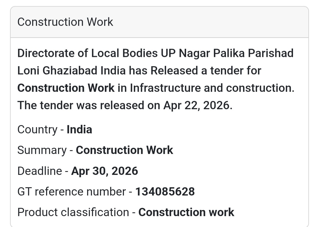 🏗️ General Construction Work – Loni (Ghaziabad)