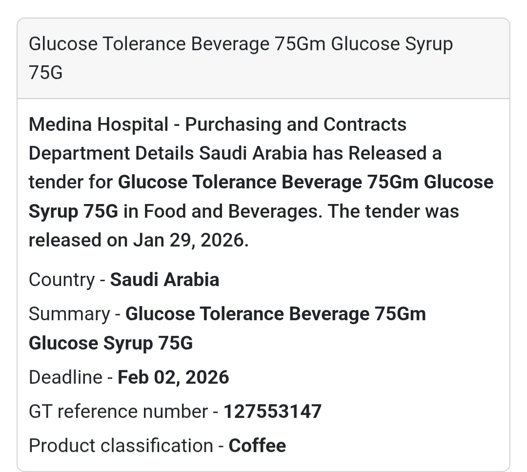 🥤 Glucose Tolerance Beverage