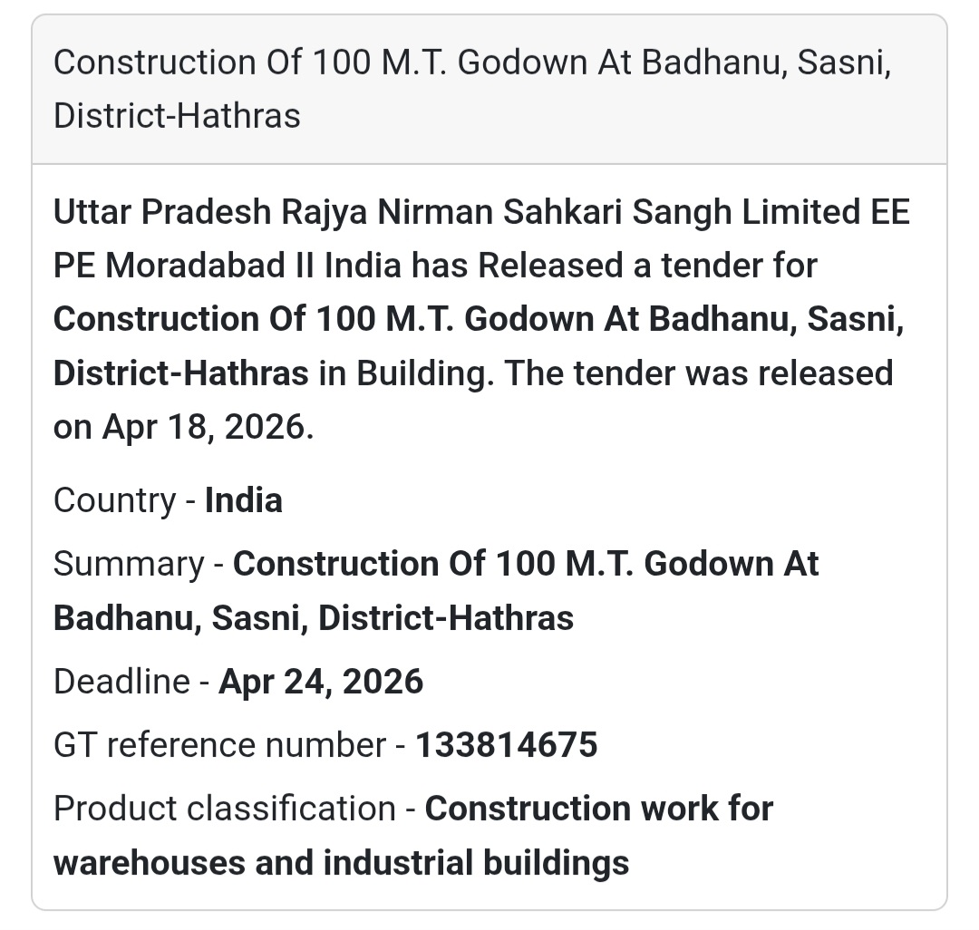🏢 Godown Construction – Hathras