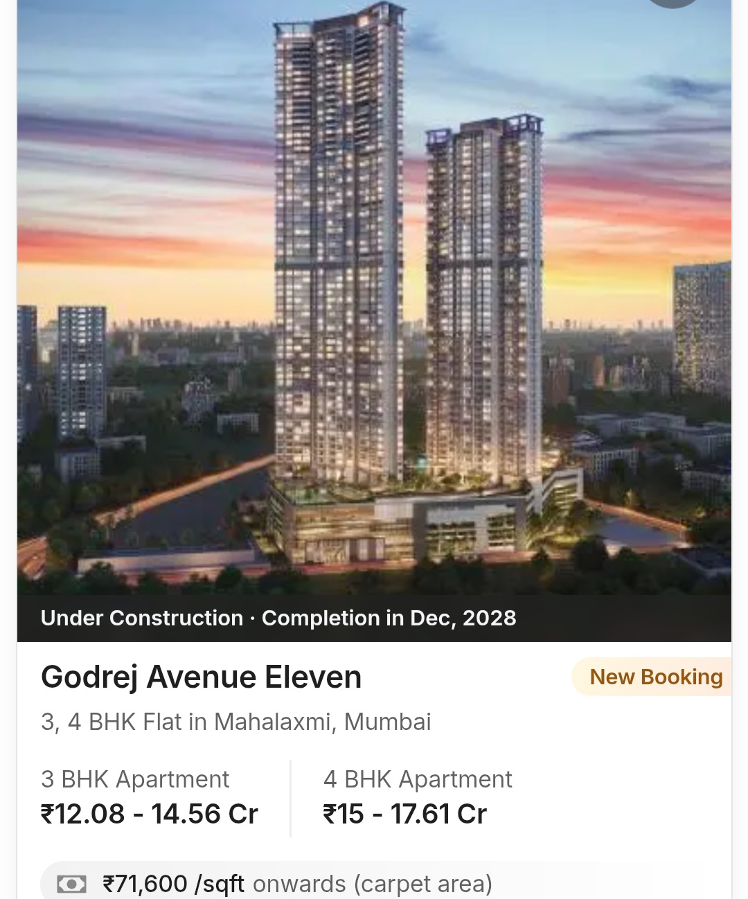🌆 Godrej Avenue Eleven – Luxury Living in Mahalaxmi, Mumbai