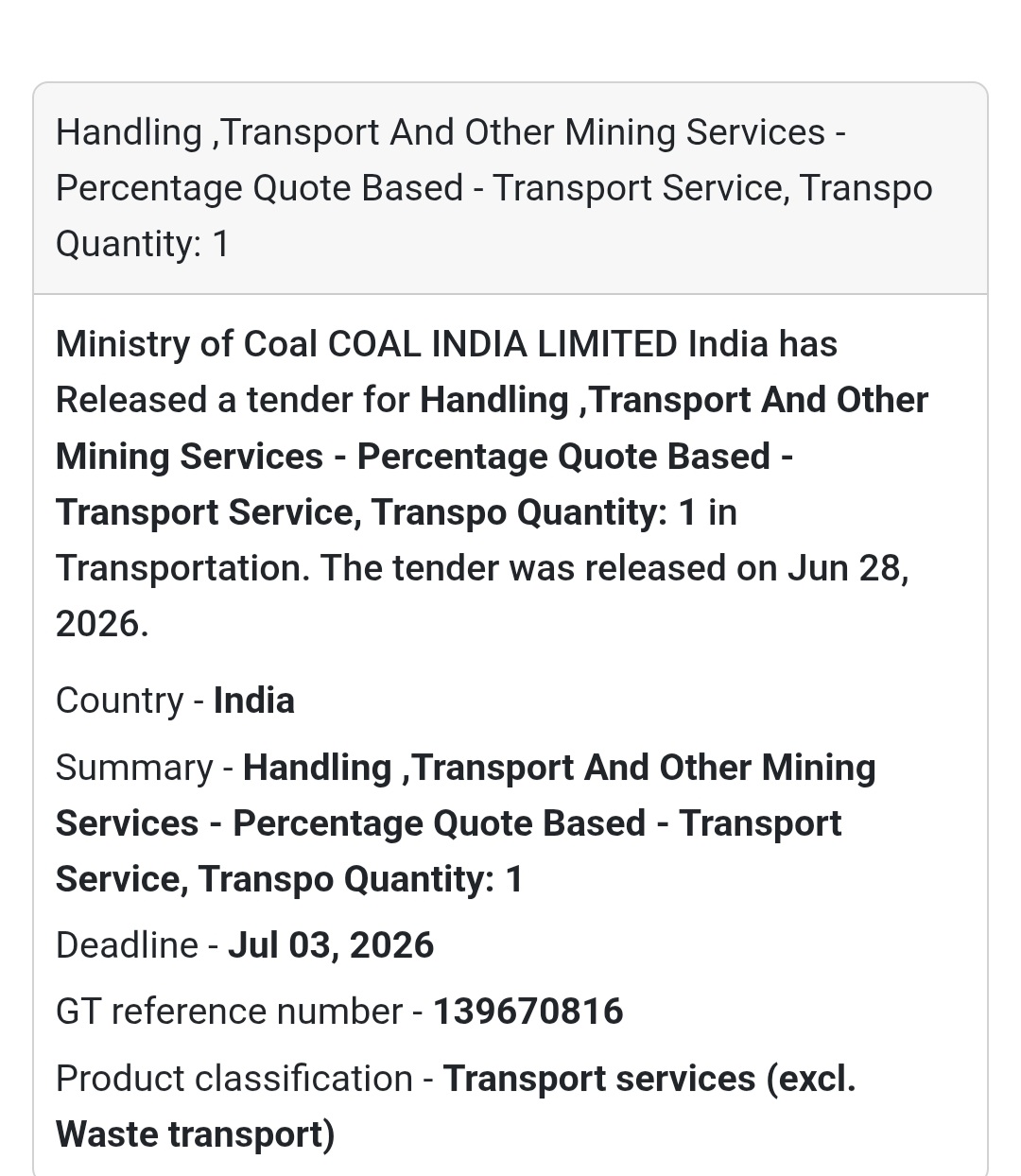 ⛏️ Handling, Transport & Mining Services | India 🇮🇳