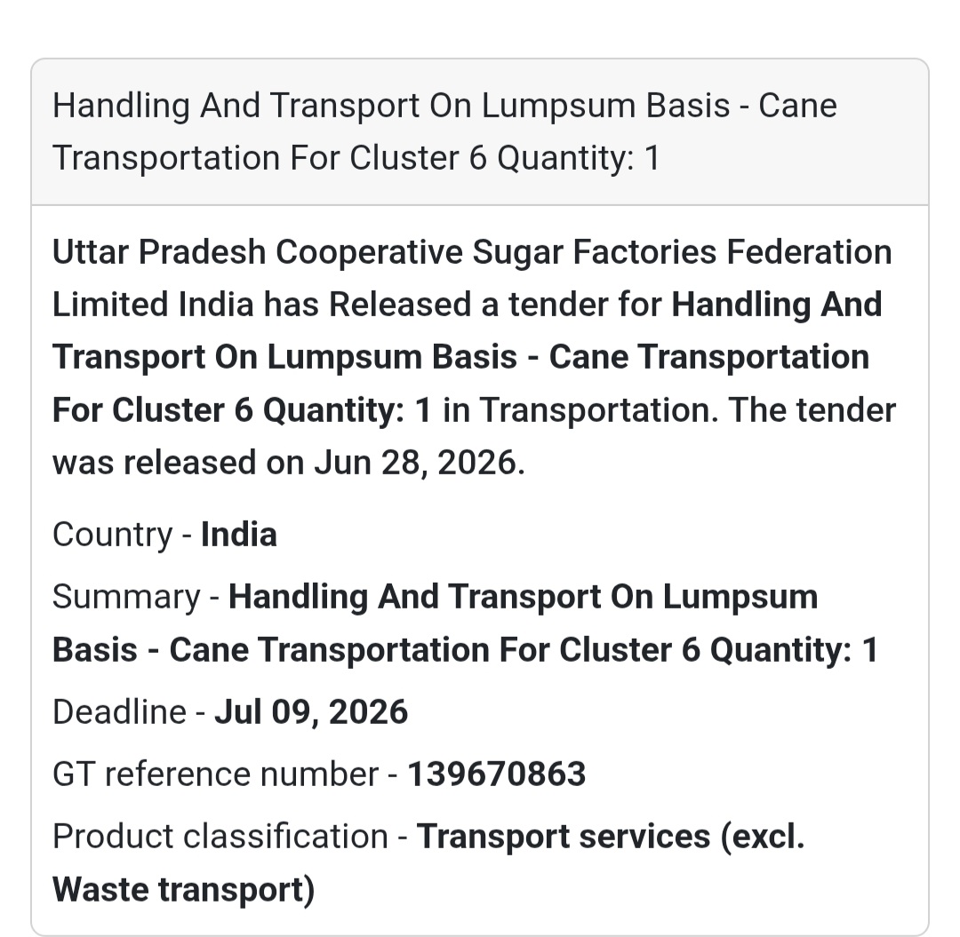 🚜 Handling & Transport of Cane – Cluster 6 | India 🇮🇳