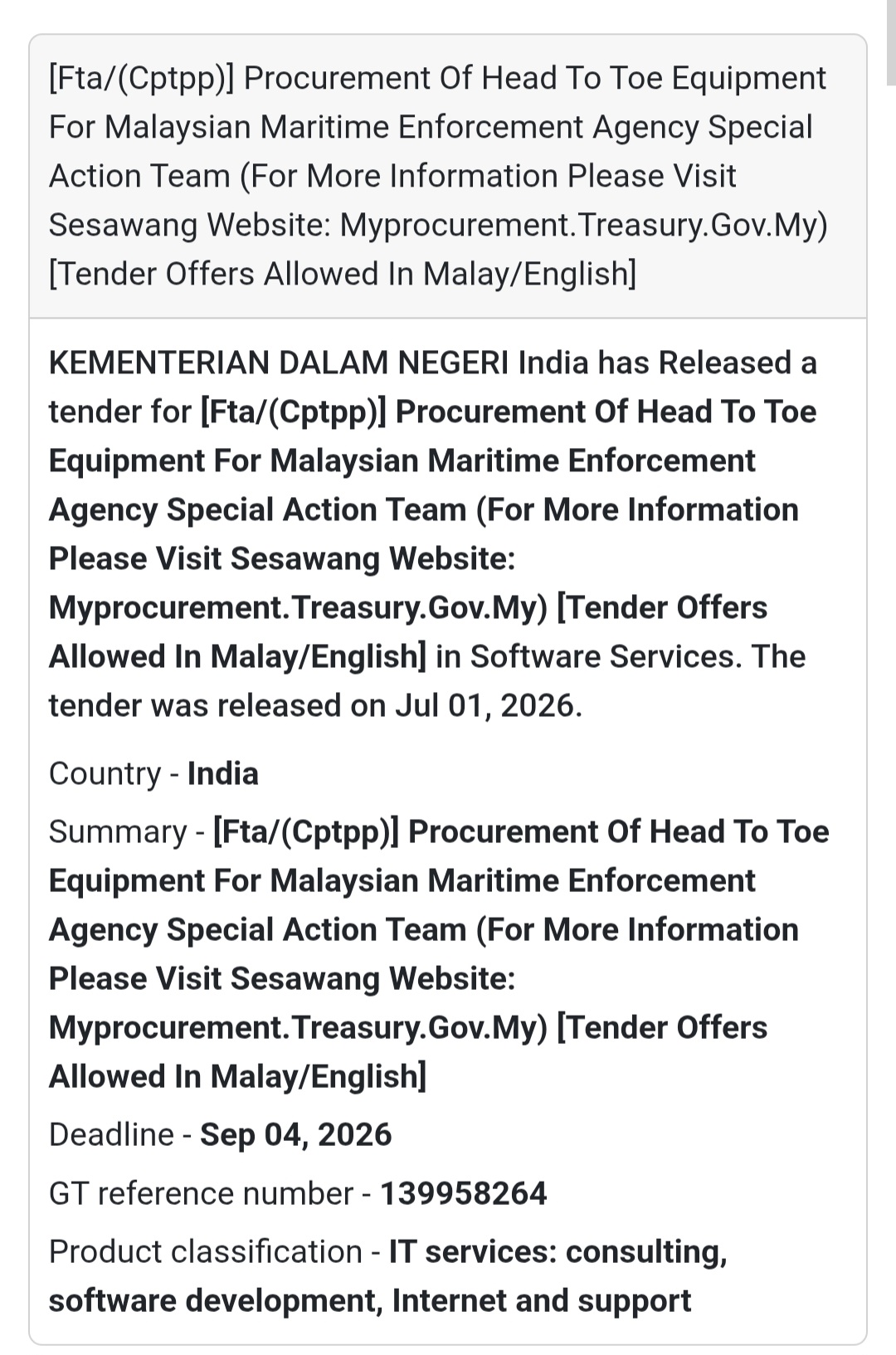 🛡️ Head-to-Toe Equipment Procurement | Malaysia