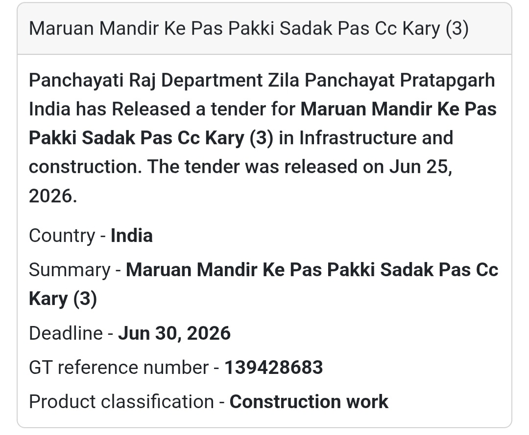 📌 Heading: CC Road Construction Near Maruan Mandir – Pratapgarh, Uttar Pradesh