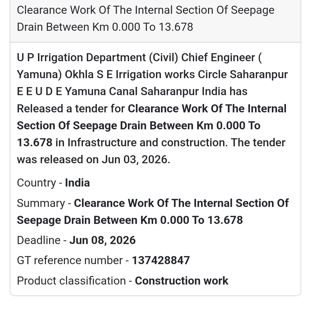 🌊 Heading: Drain Clearance Work – Seepage Drain Section