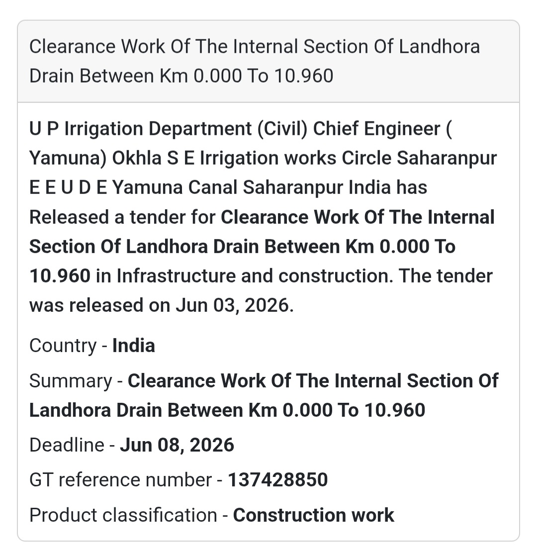 🌊 Heading: Landhora Drain Clearance Work