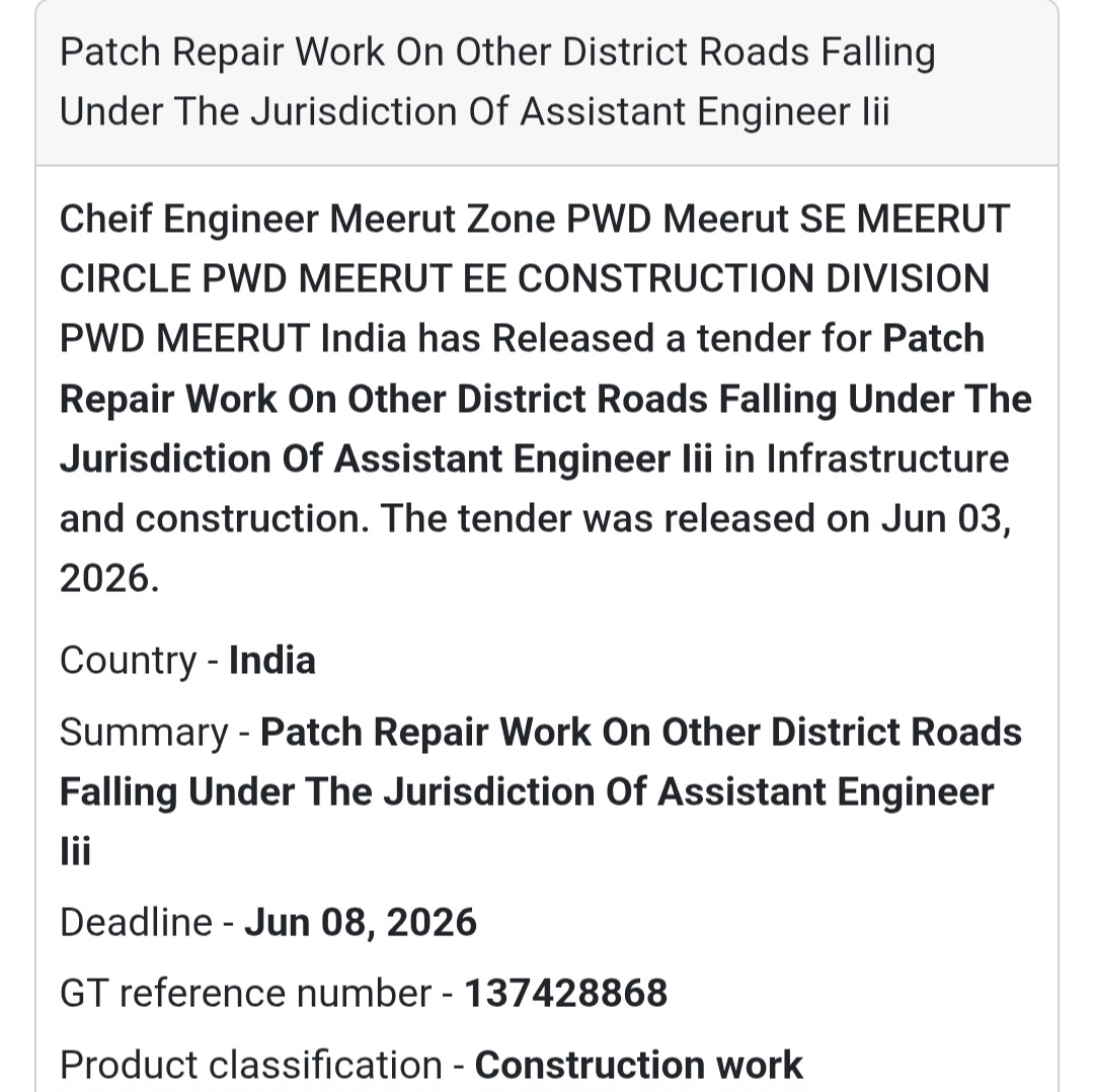 🛣️ Heading: Patch Repair Work on District Roads Under Assistant Engineer III