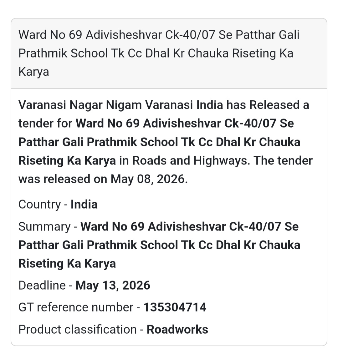 🧱 Heading: Ward No 69 Adivisheshvar CK-40/07 Se Patthar Gali Prathmik School TK CC Dhal Ka Karya