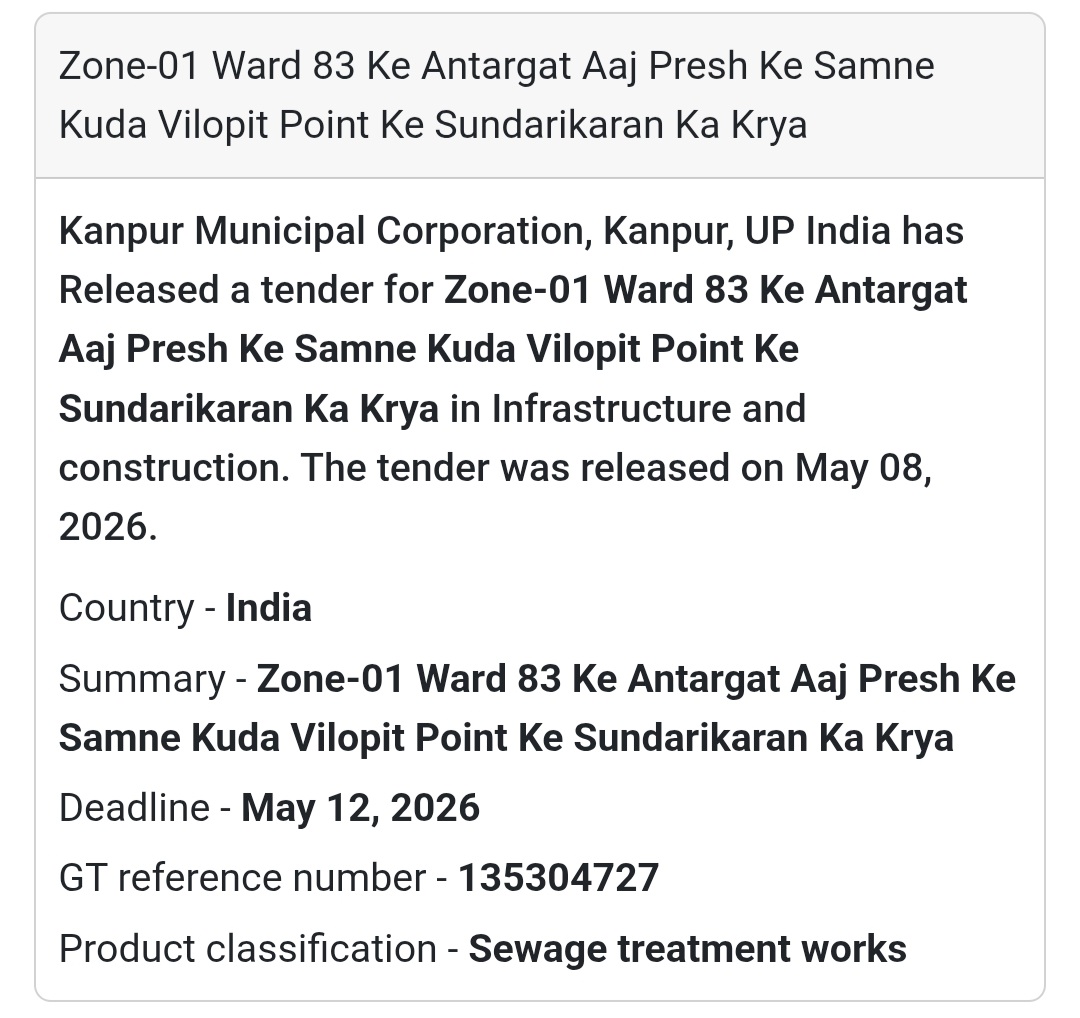 ♻️ Heading: Zone-01 Ward 83 Kuda Vilopit Point Sundarikaran Karya