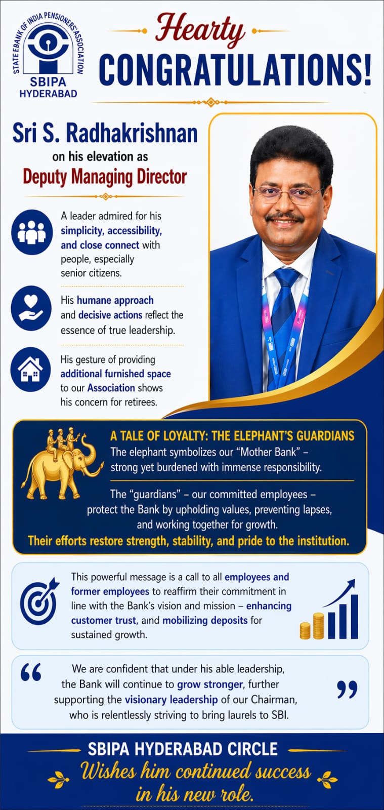 🎉 Hearty Congratulations – Sri S. Radhakrishnan